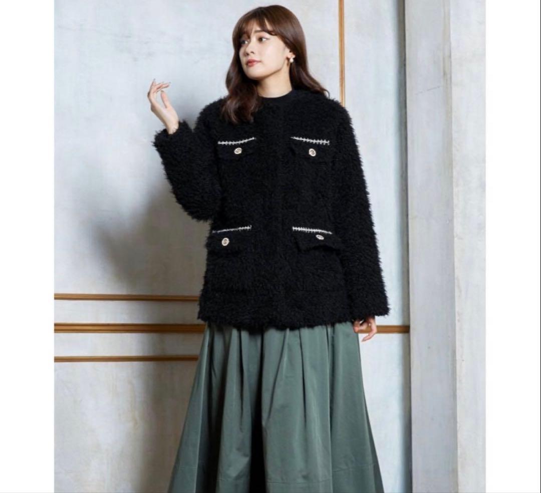  Faux Fur Coat Herlipto Black Sサイズ