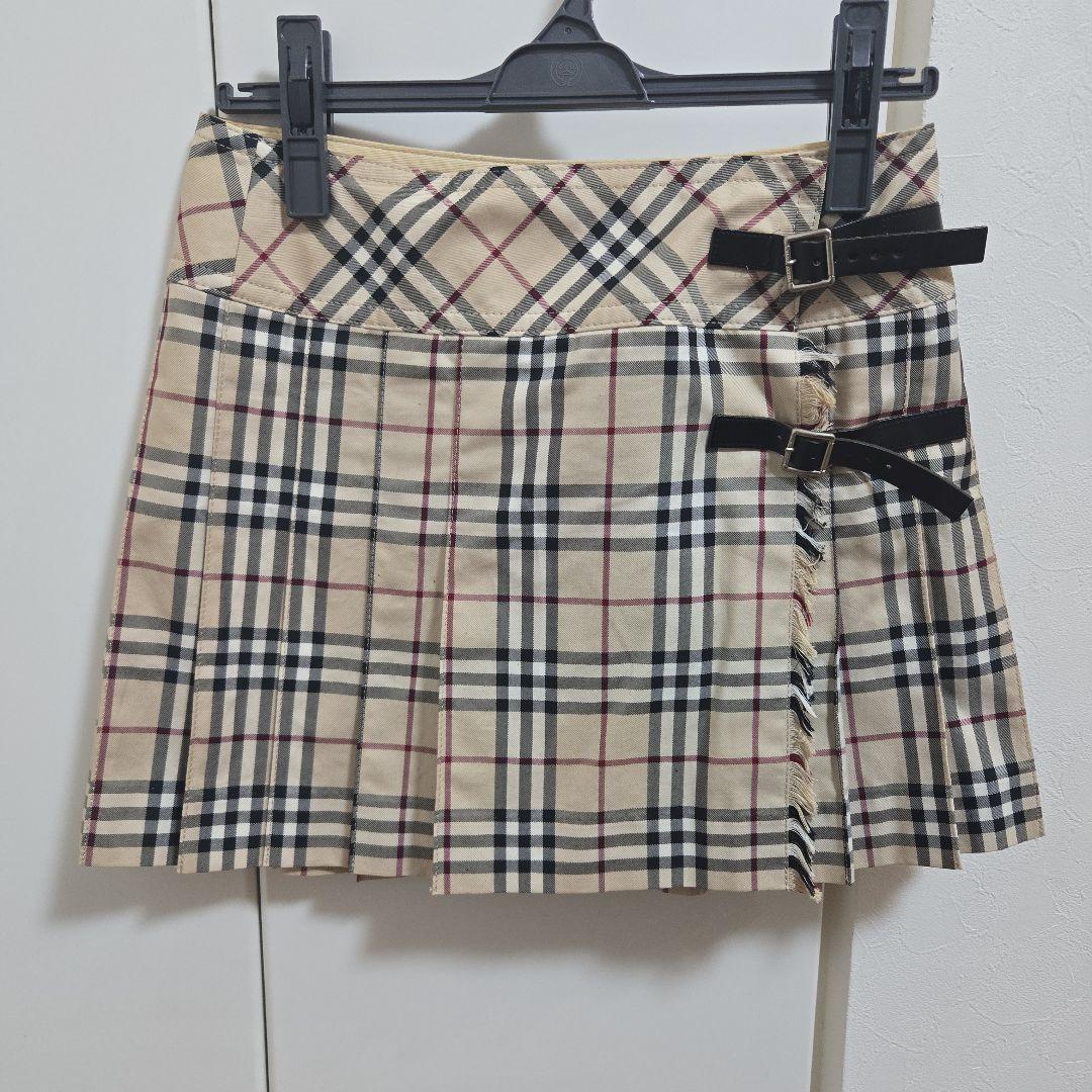 BURBERRY バーバリーブルーレーベル　チェック柄ミニスカート 36