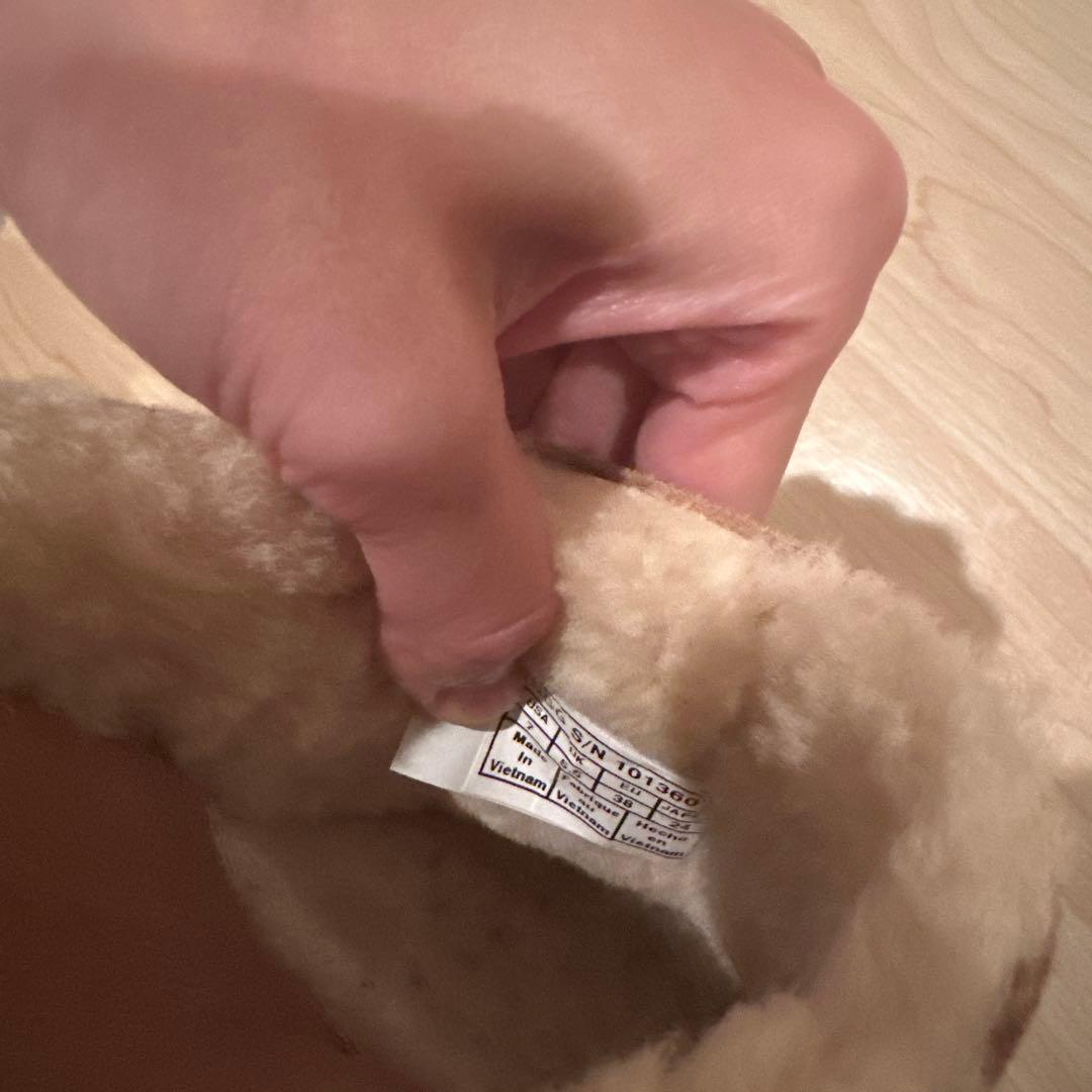 値下げ⭐︎UGG⭐︎アグ⭐︎ブラウンファー⭐︎クロッグサンダル　サボ/ヒール/24cm