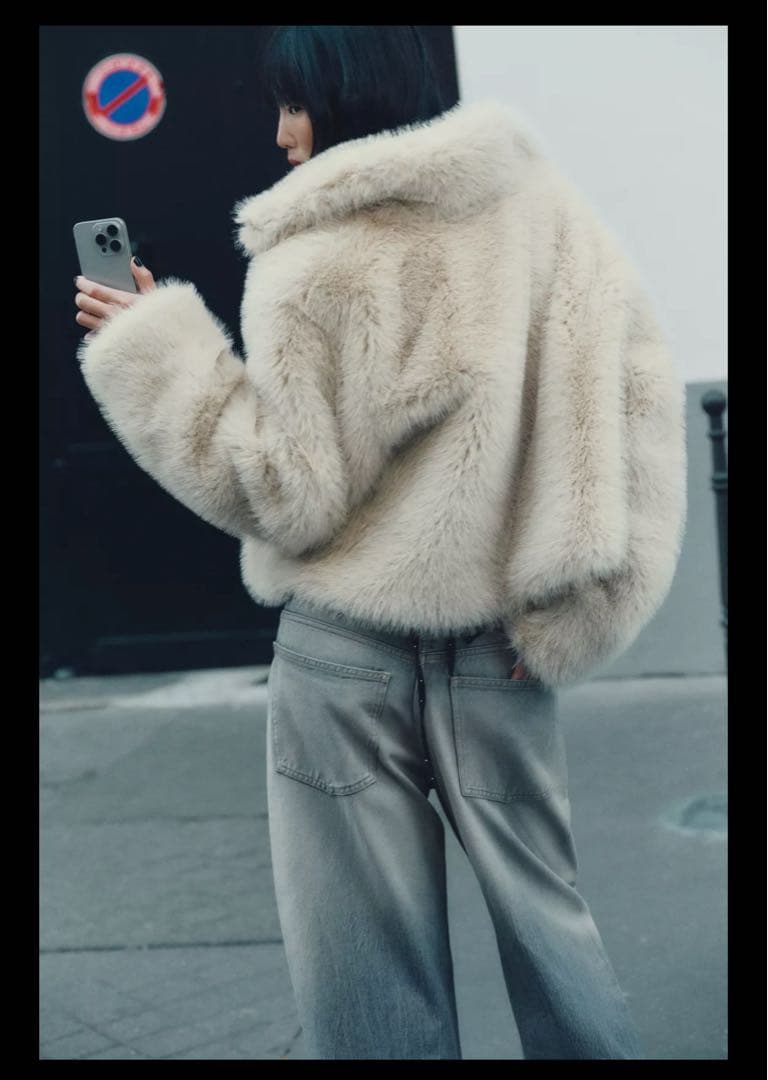 ZARA ショートフェイクファーコート 新品