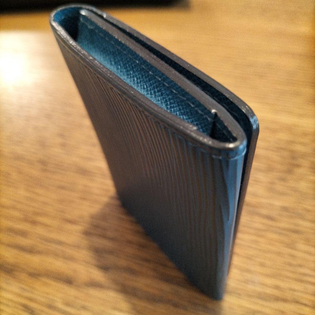 専用ルイヴィトン 青 レザー 名刺入れエピ