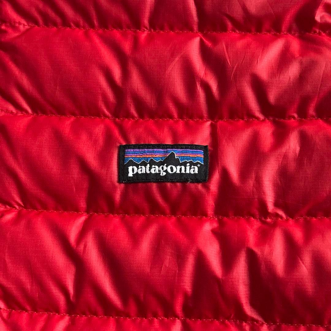 美品■patagonia パタゴニア【M】ダウンセーター ジップ フーディ 赤
