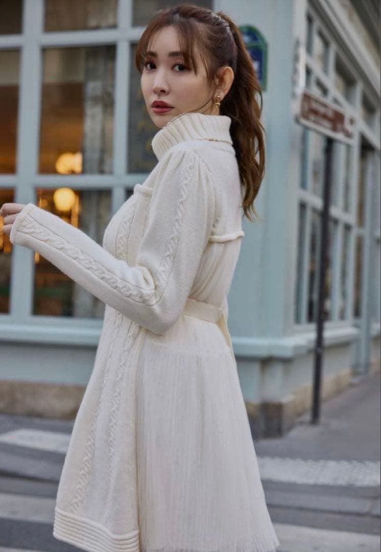herlipto Clara Cable Knit Dress Ｓサイズ