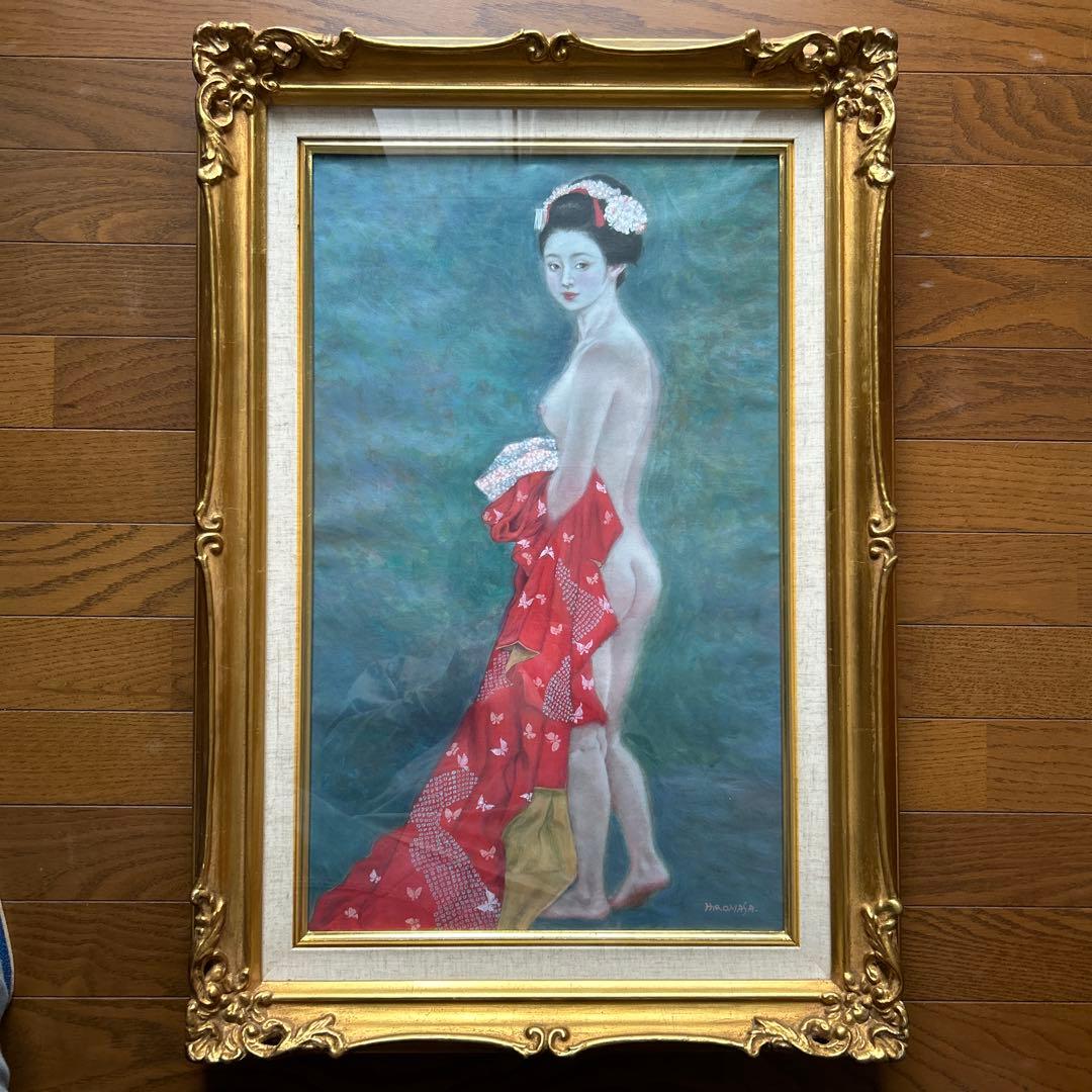絵画　油彩画　舞妓裸婦、岩田浩昌、「ゆらぐ」