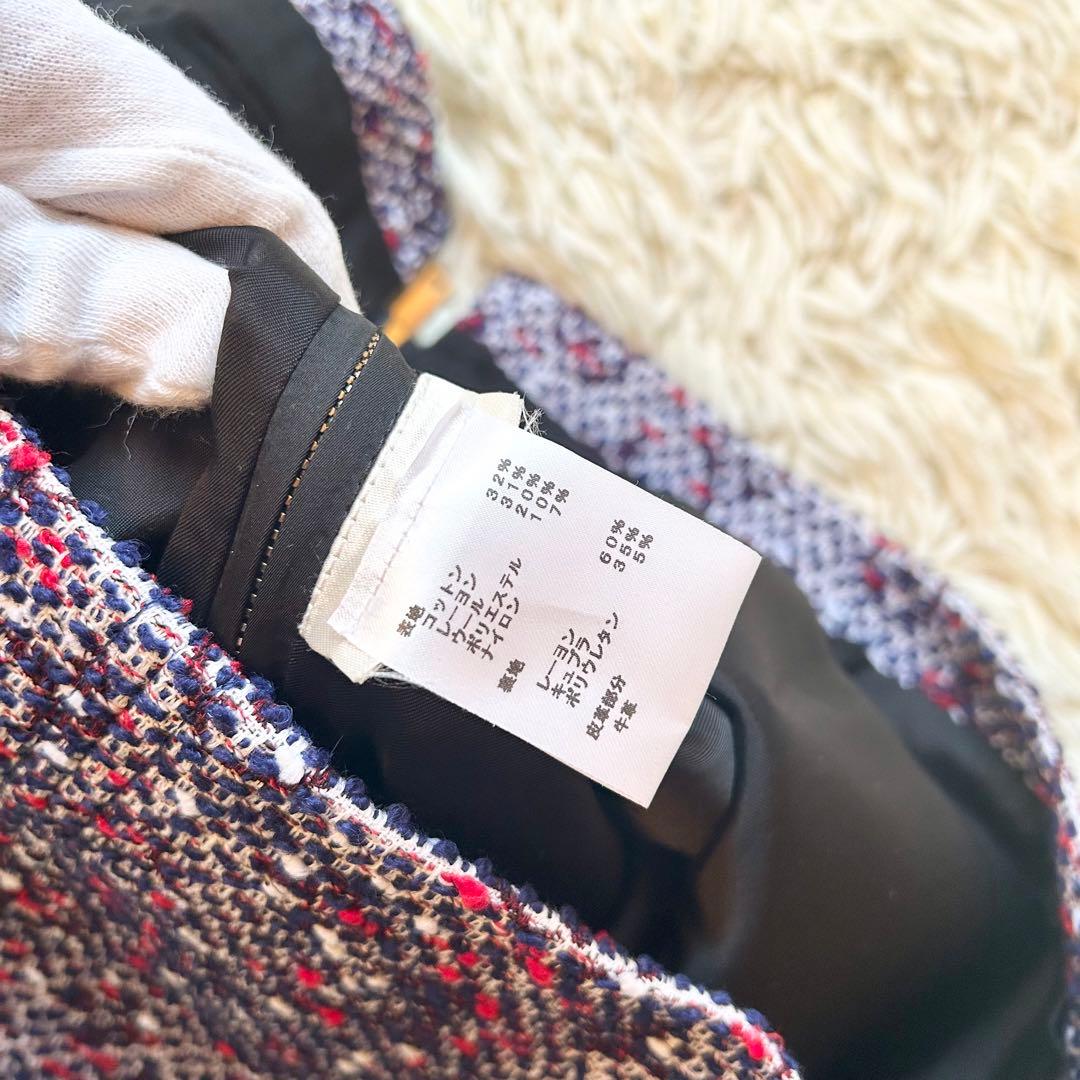 ✨未使用✨ルイヴィトン ツイード　ミニスカート　ダブルジップ　ピンクパープル