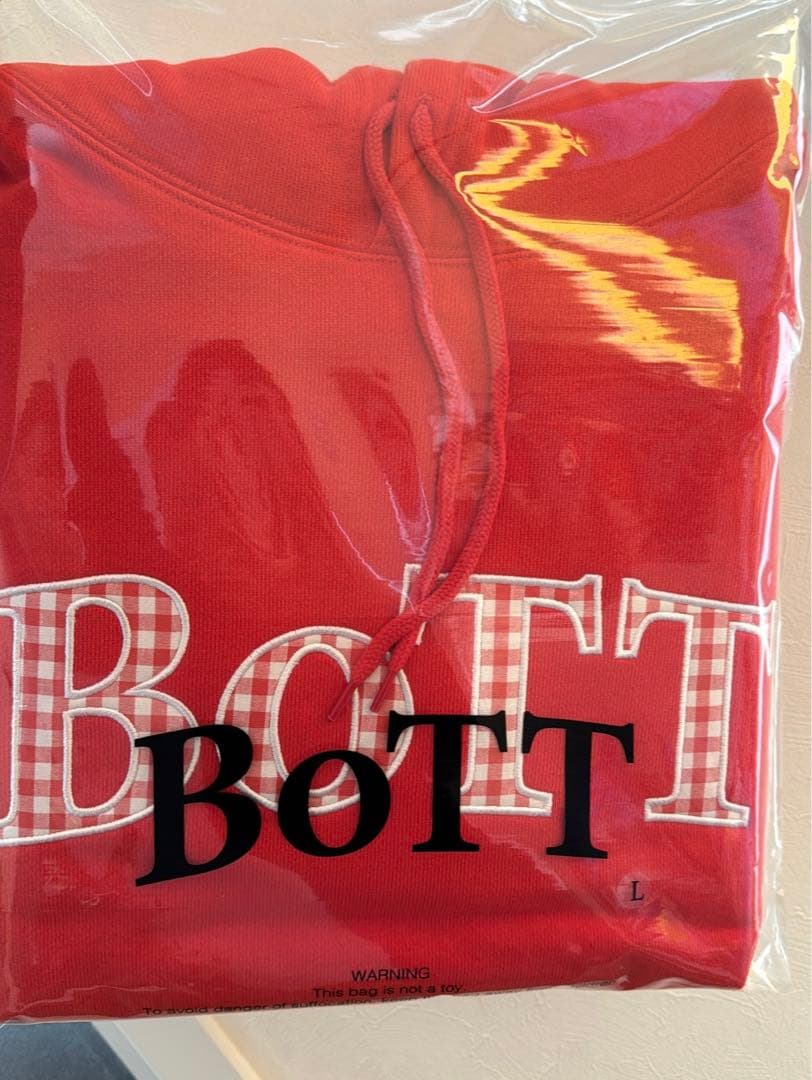 BoTT チェック柄ロゴ パーカー Lサイズ 希少カラー