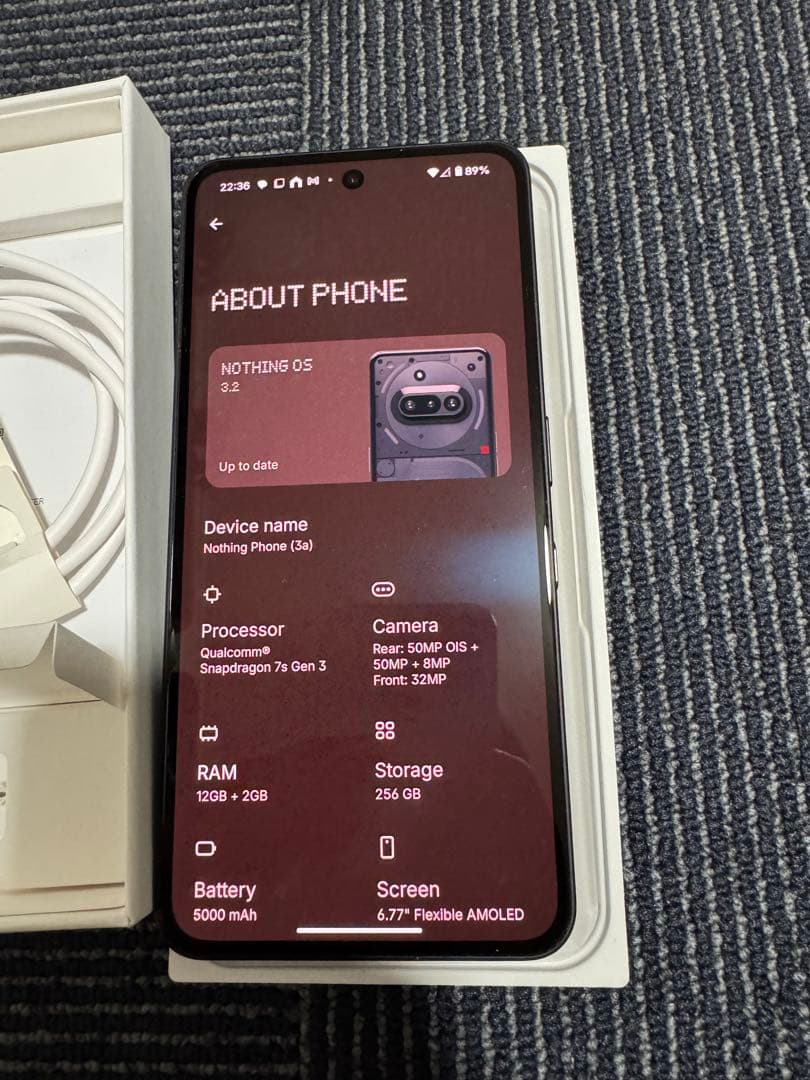 【国内版】Nothing Phone (3a) 12GB 256GB Simフリ