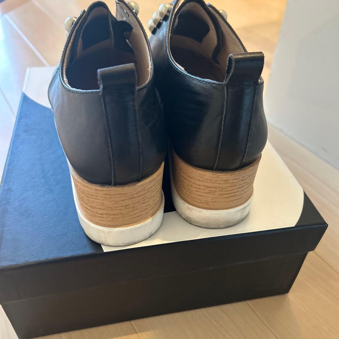 STACCATO スタッカート メイジーパールプラットフォーム　黒　厚底　25㎝