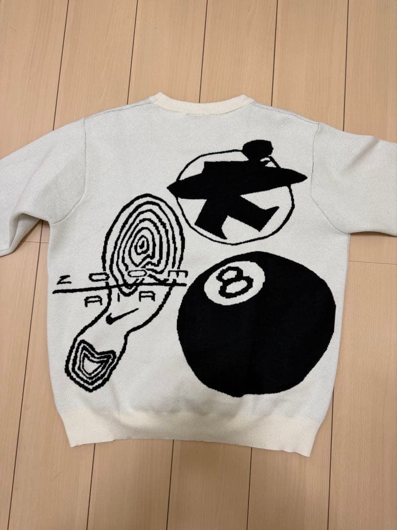 Stussy グラフィックセーター ホワイト/ブラック