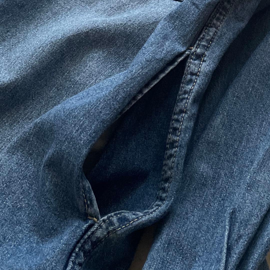 未使用SLOBE IENA LE DENIMバンドカラーロングデニムワンピース