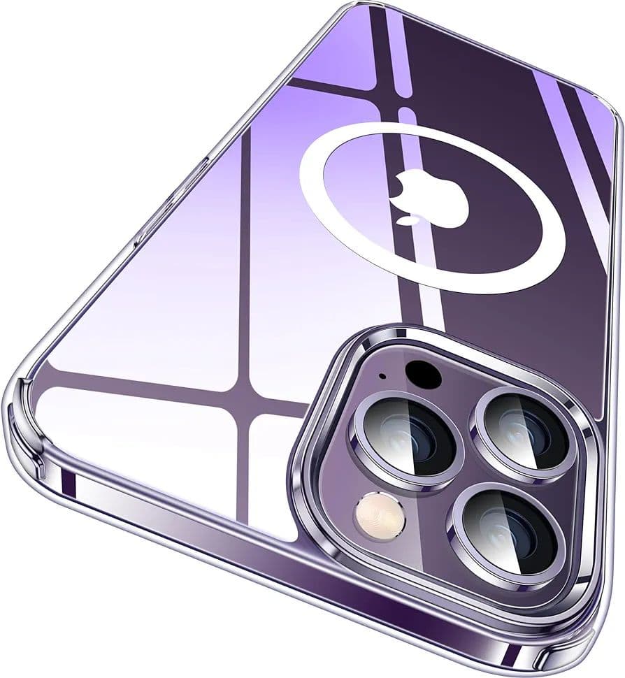 CASEKOO iPhone 14 Pro 用 ケース クリア ワイヤレス充電