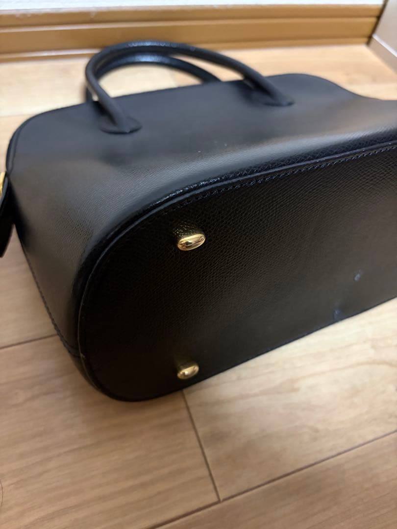 オールドセリーヌ CELINE ボリード レザー ハンドバッグ 黒 ブラック