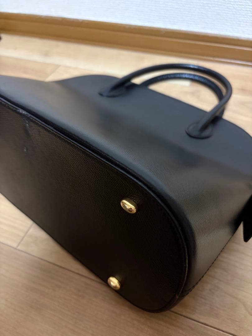 オールドセリーヌ CELINE ボリード レザー ハンドバッグ 黒 ブラック