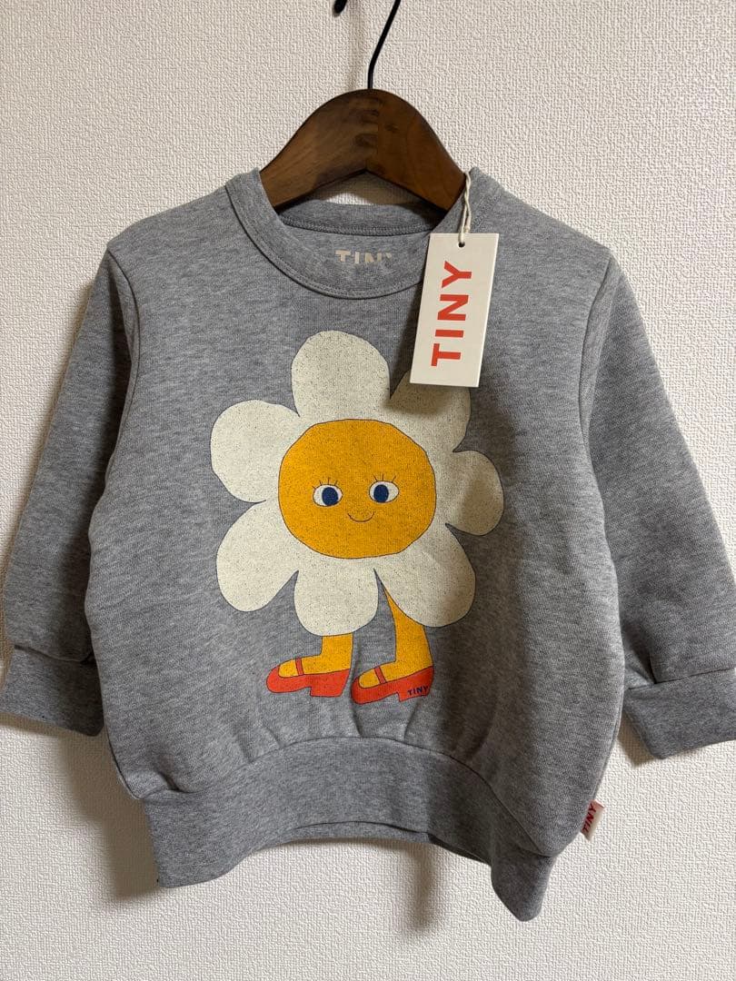 【新品】完売品TINYCOTTONS スウェット フラワー（3Y）