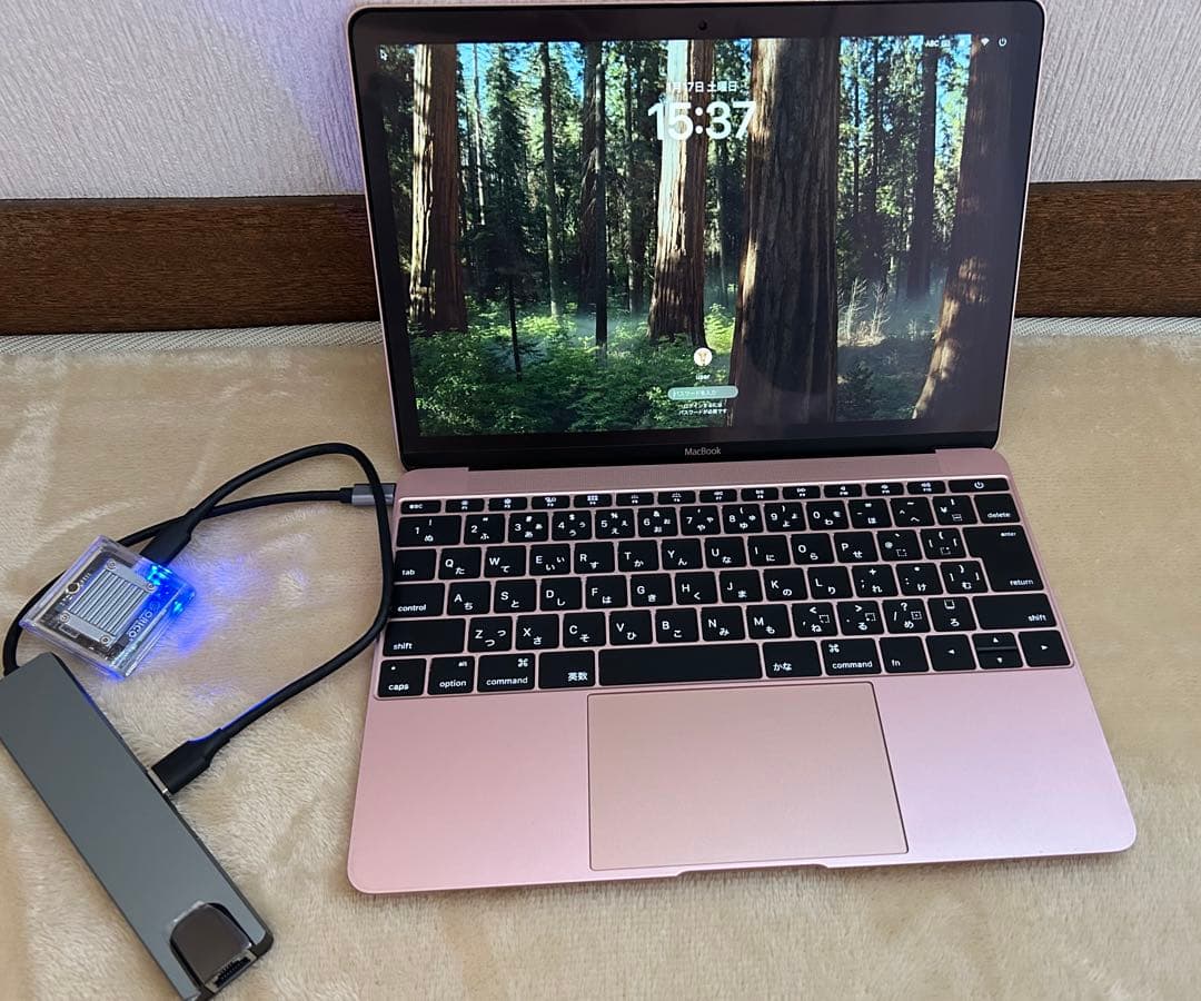 訳あり MacBook 12㌅ 2016 ローズゴールド 8GB 外付SSD起動