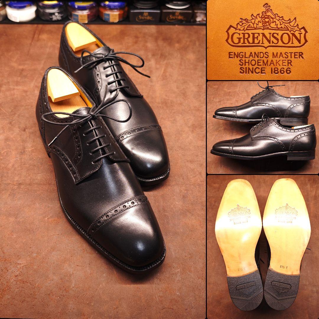 試着のみ　グレンソン　フットマスター　パンチドキャップトゥダービー