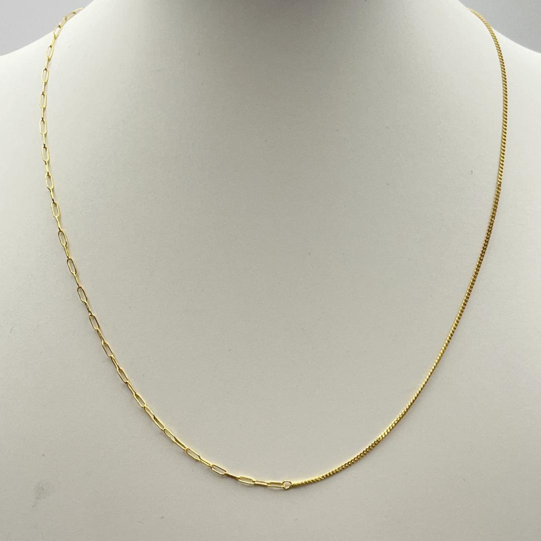 K18金 ロングチェーンネックレス 約45cm