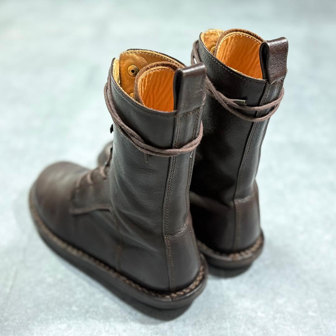 trippen トリッペン レースアップ レザーブーツ 23cm ブラウン