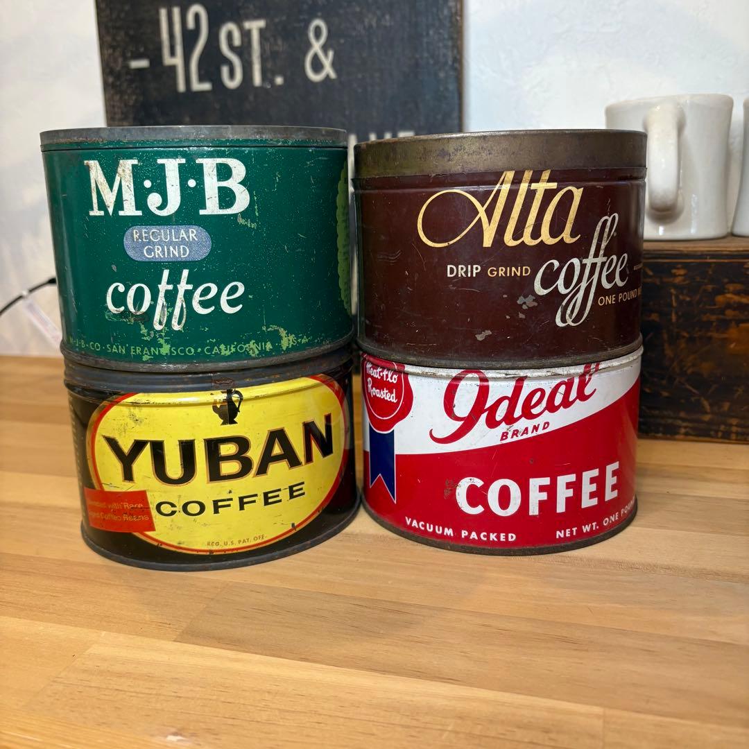 【ヴィンテージ】コーヒー缶 4缶セット ティン缶 tin缶