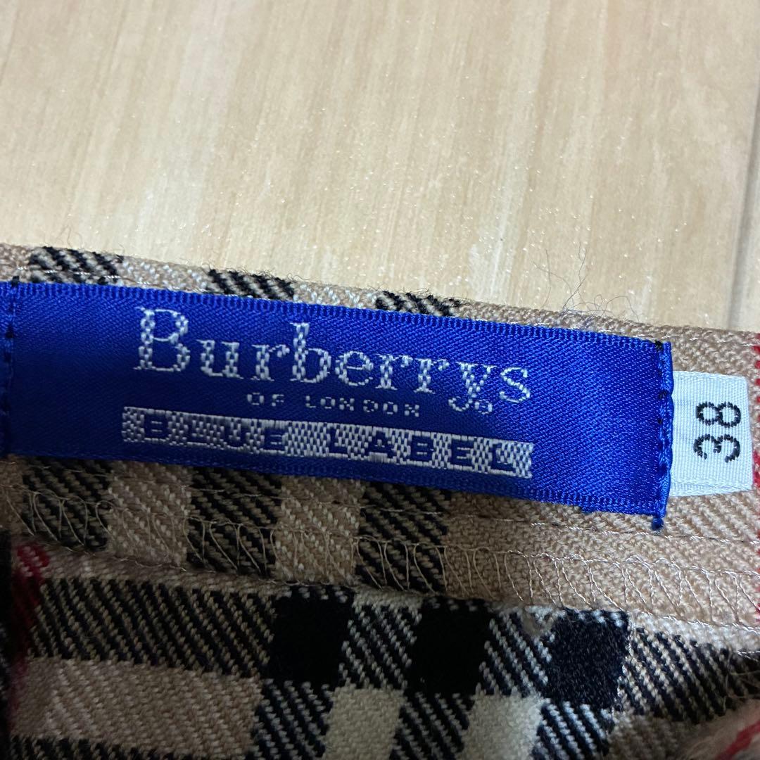 BURBERRYブルーレーベル プリーツスカート ベージュ ノバチェック ベルト
