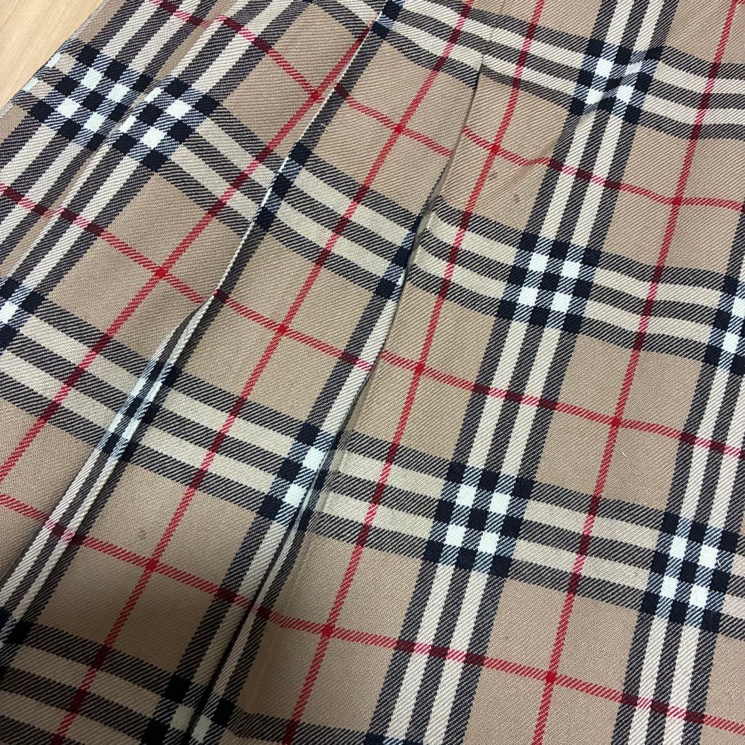 BURBERRYブルーレーベル プリーツスカート ベージュ ノバチェック ベルト