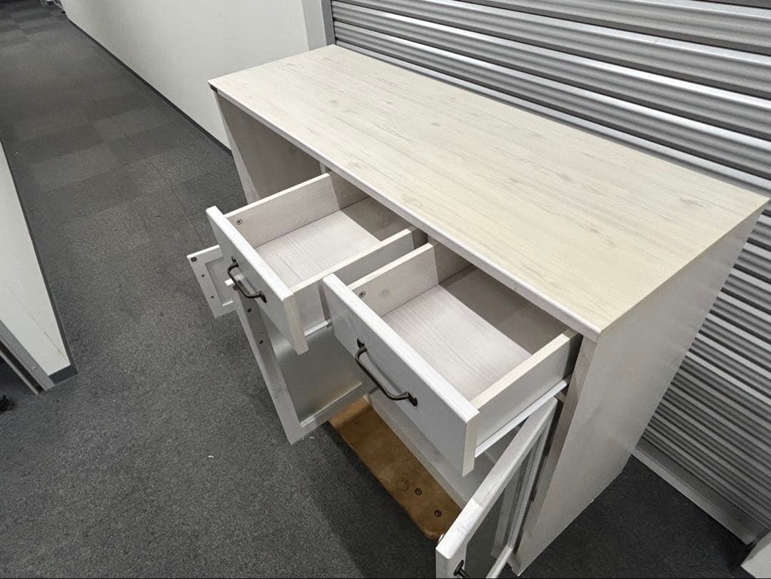 佐藤産業 LUFFY レンジボード レンジ台LU80-120L 木製食器棚