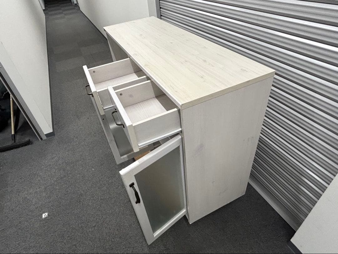 佐藤産業 LUFFY レンジボード レンジ台LU80-120L 木製食器棚