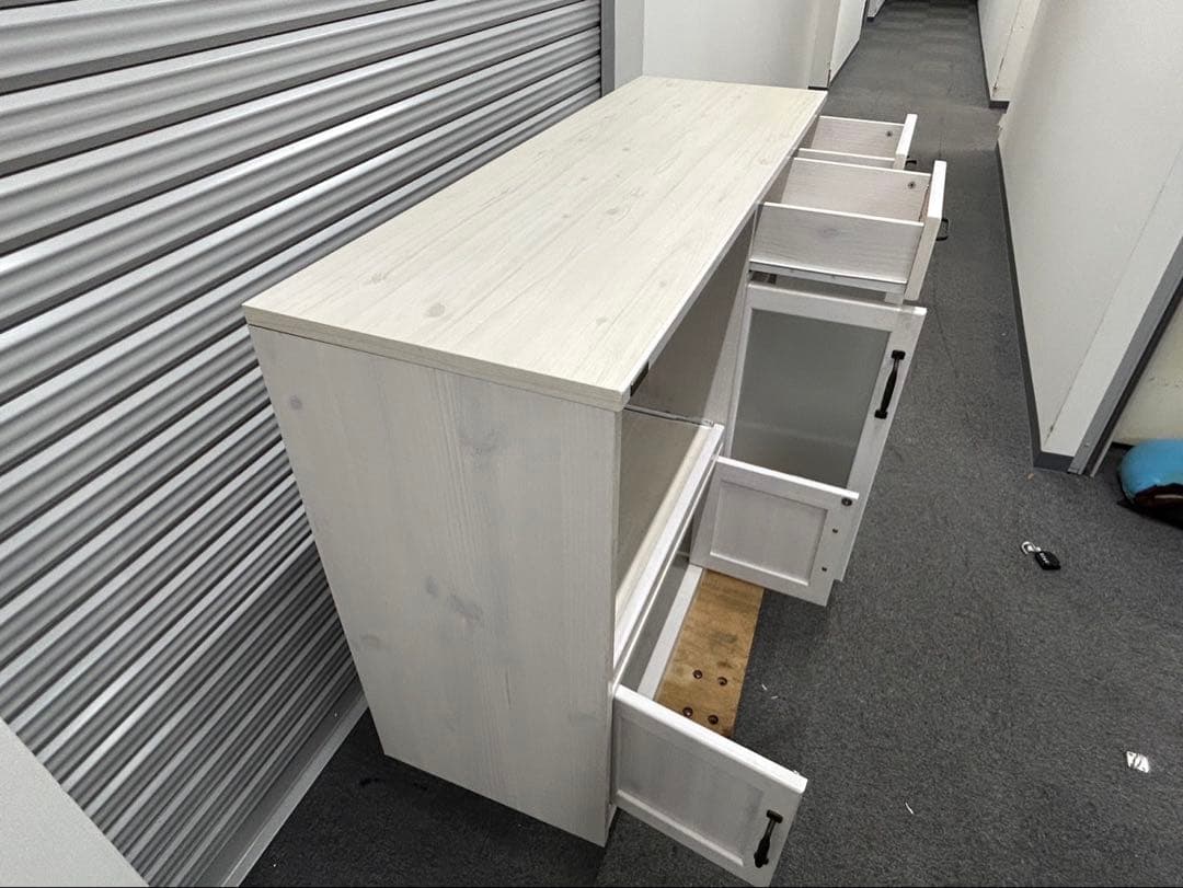 佐藤産業 LUFFY レンジボード レンジ台LU80-120L 木製食器棚