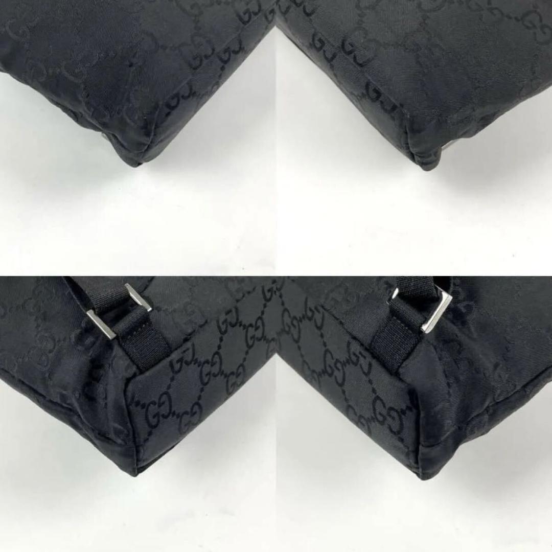 希少 極美品◆ GUCCI ◆リュック 巾着型 GGキャンバス ナイロン レザー