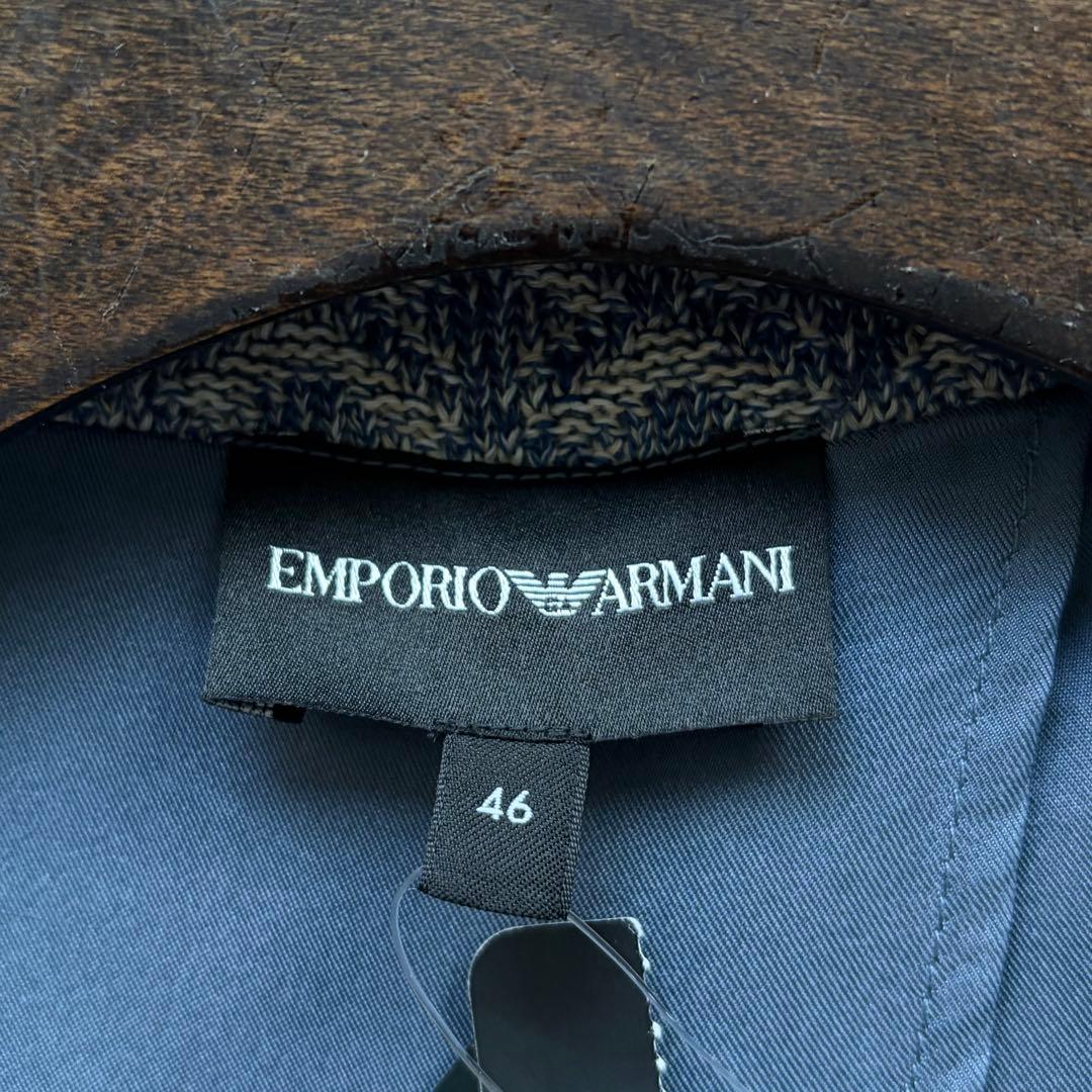 【新品未使用タグ付き】エンポリオアルマーニ ニットテーラードジャケット 総柄 M