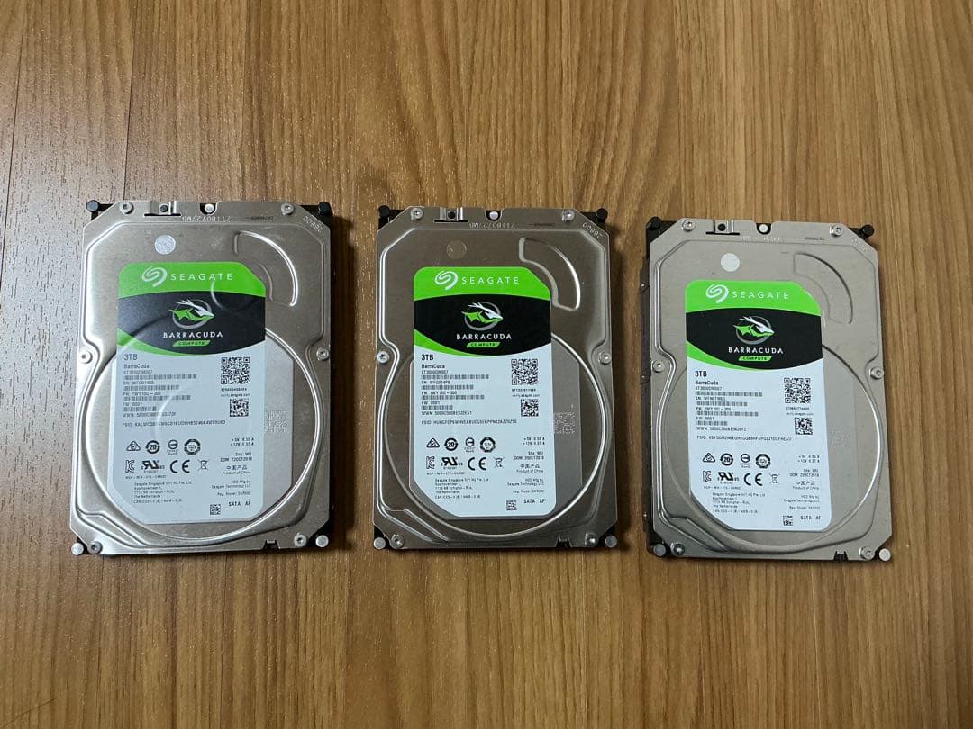 3TB★3個セットSEAGATE Barracuda 3.5インチ HDD