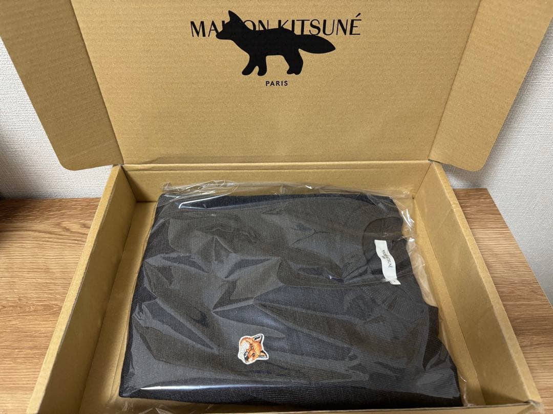 【メゾンキツネ】フォックスヘッド グレー ニット セーター 美品