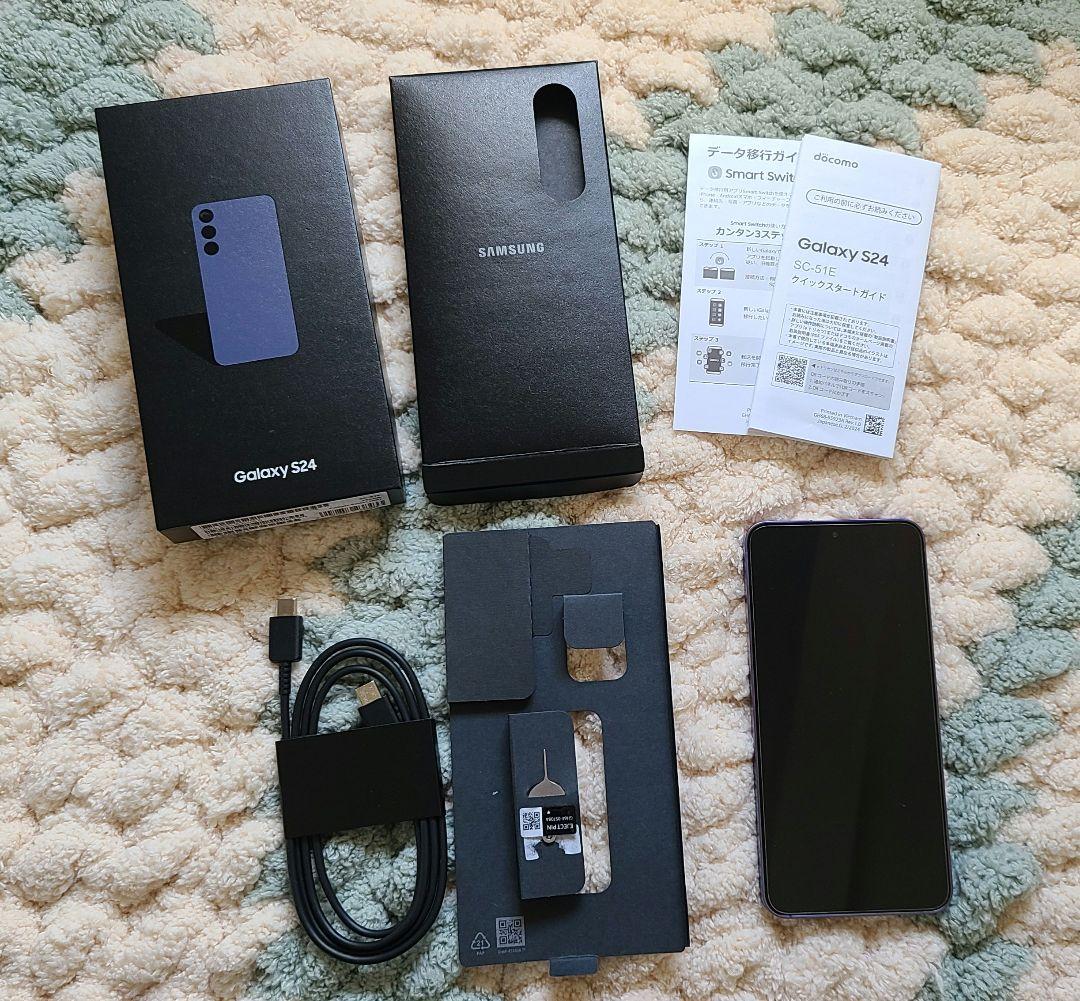 【訳あり】SamsungGalaxy S24 docomo コバルトバイオレット