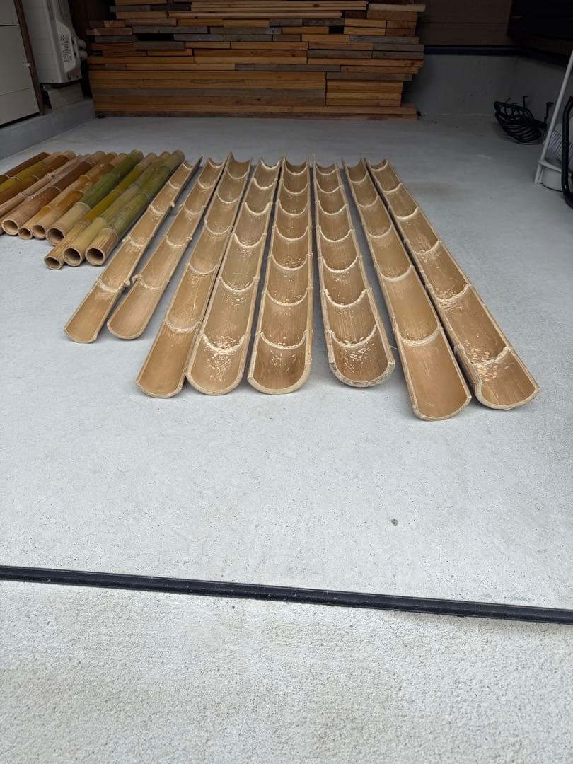 流しそうめん　竹！！