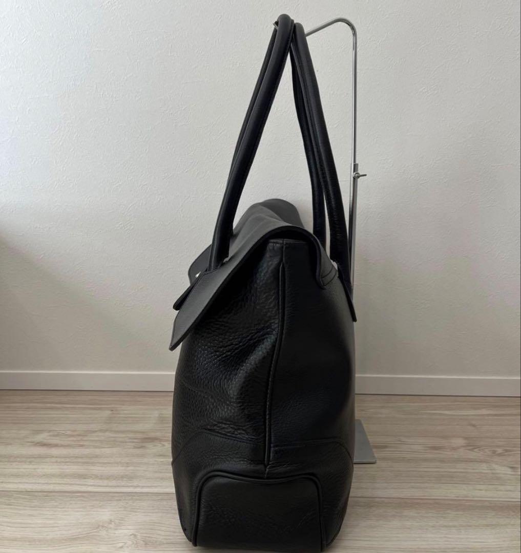 ペッレモルビダ ビジネスバッグ トート ブラック レザー フラップ付