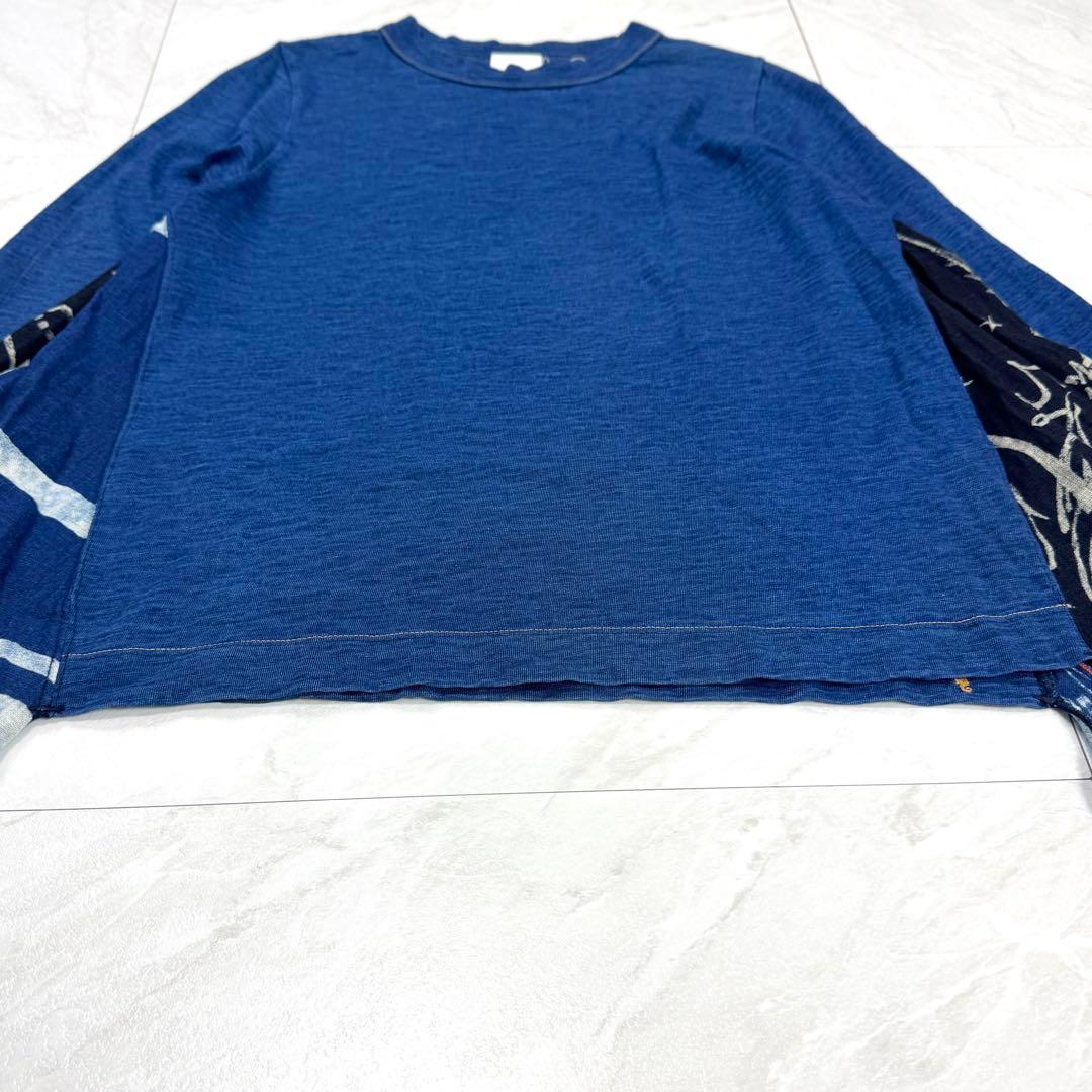 極美品 23AW 45R 23AW バンダナ 藍染 再び カットソー インディゴ