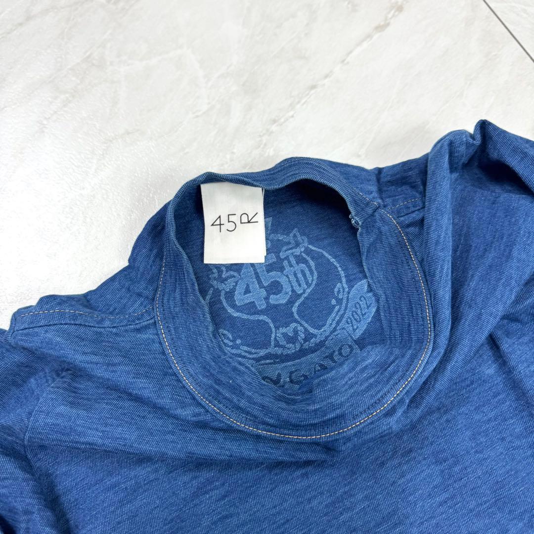 極美品 23AW 45R 23AW バンダナ 藍染 再び カットソー インディゴ