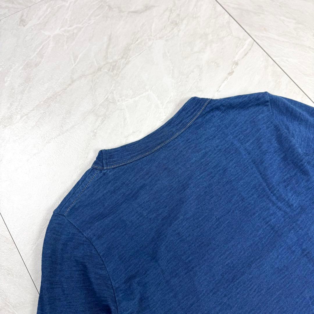 極美品 23AW 45R 23AW バンダナ 藍染 再び カットソー インディゴ