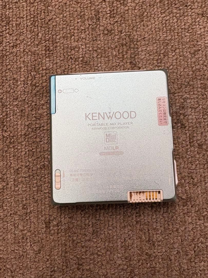 動作品 KENWOOD DMC-T33 ポータブルMDプレーヤー 水色 純正品