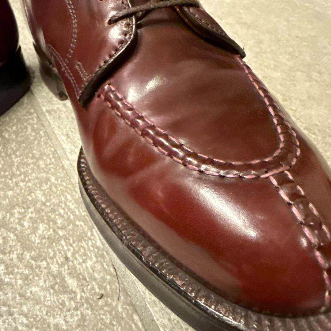 【美品】ALDEN コードバン バーガンディ Uチップ 2210 シューツリー付