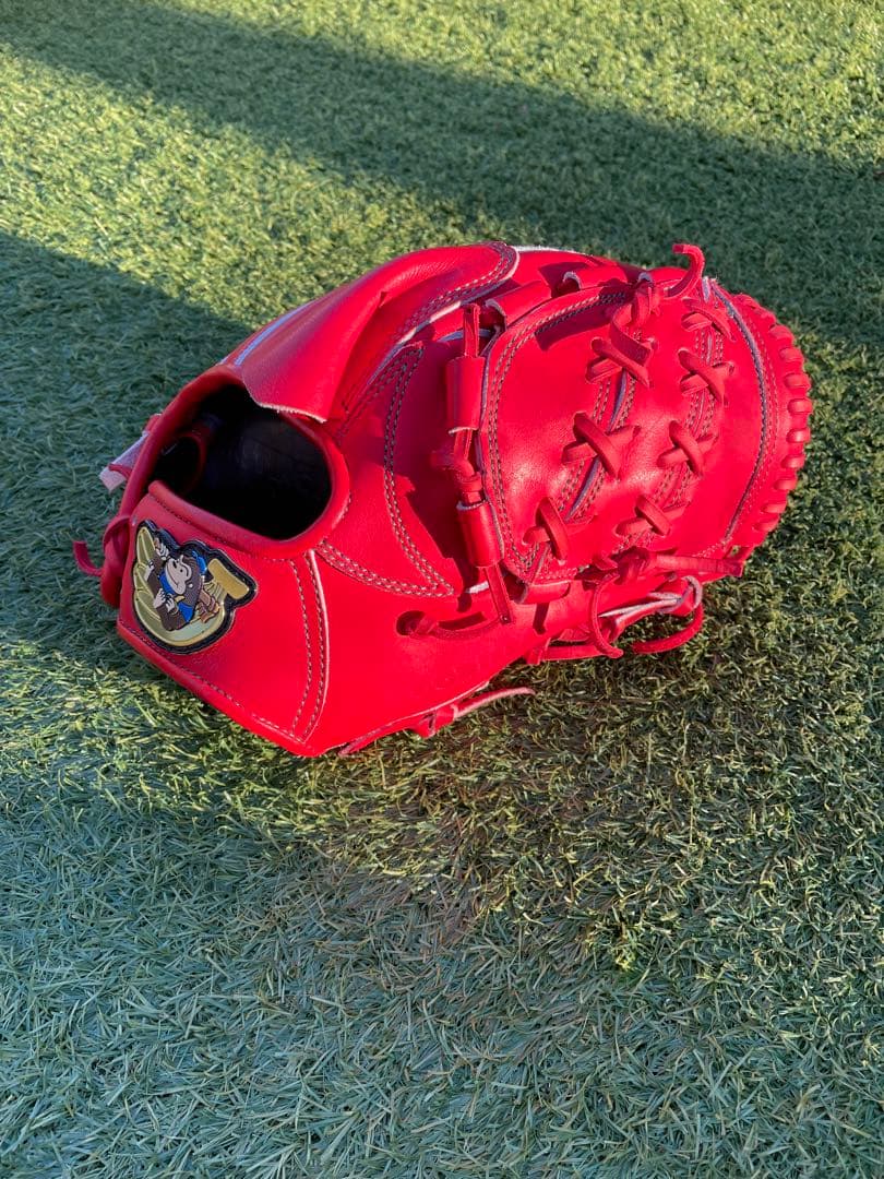 【未使用】ごりら印の野球道具　投手用OBK 硬式グローブ 別注オーダー