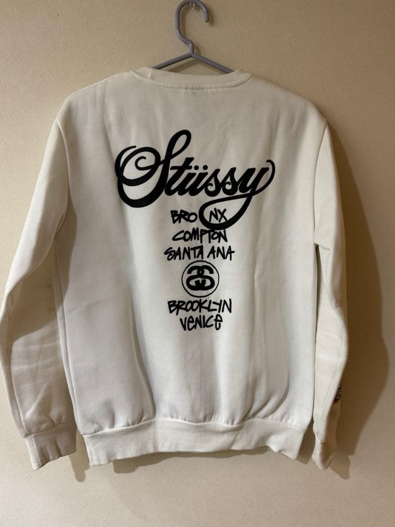 【希少デザイン】00s STUSSY ワールドツアー スウェットL ストリート