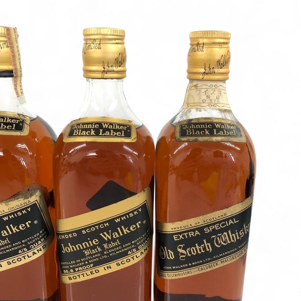 【未開栓】ジョニーウォーカー オールドスコッチウイスキー ブラックラベル 6本