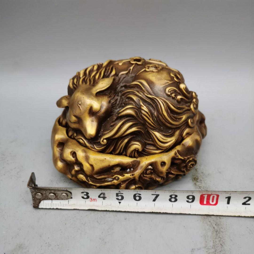 銅製 梅花狐香炉 吉祥九尾狐 茶室禅意薫香炉 装飾品 工芸品 置物