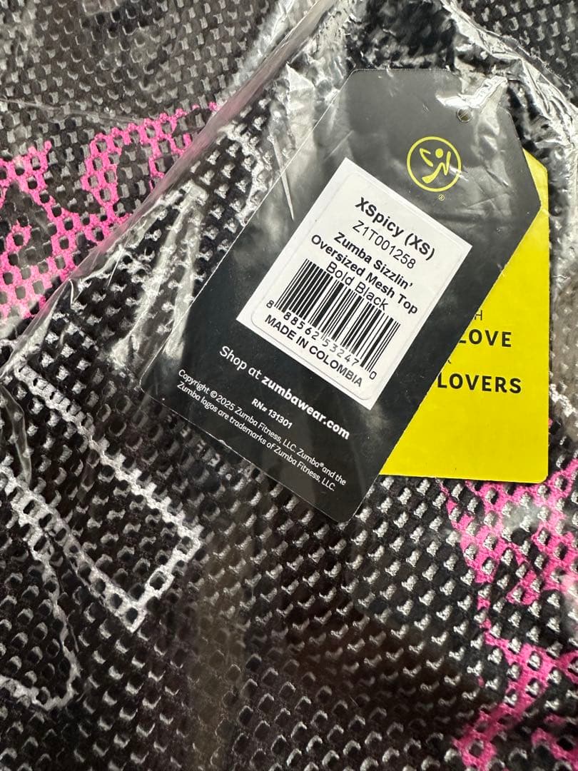 新品　正規品　ズンバ　ラスト　X S ヒョウ柄　メッシュ　Tシャツ