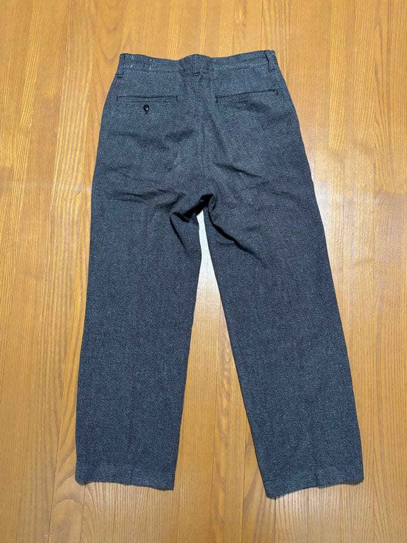 Atlast&co ブラック シャンブレー トラウザー パンツ アットラスト