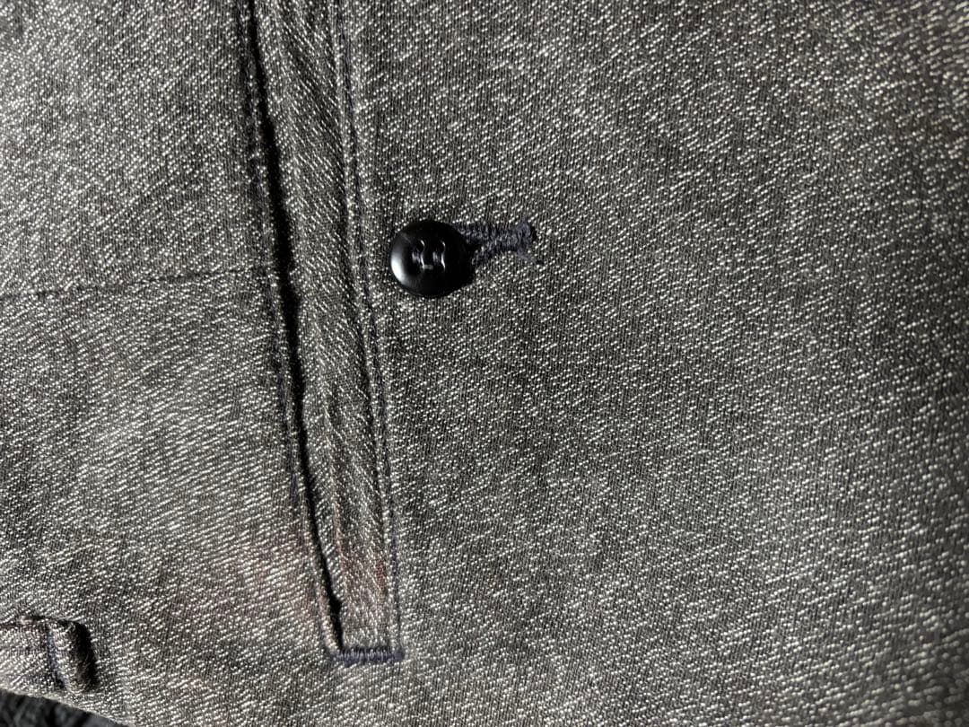 Atlast&co ブラック シャンブレー トラウザー パンツ アットラスト