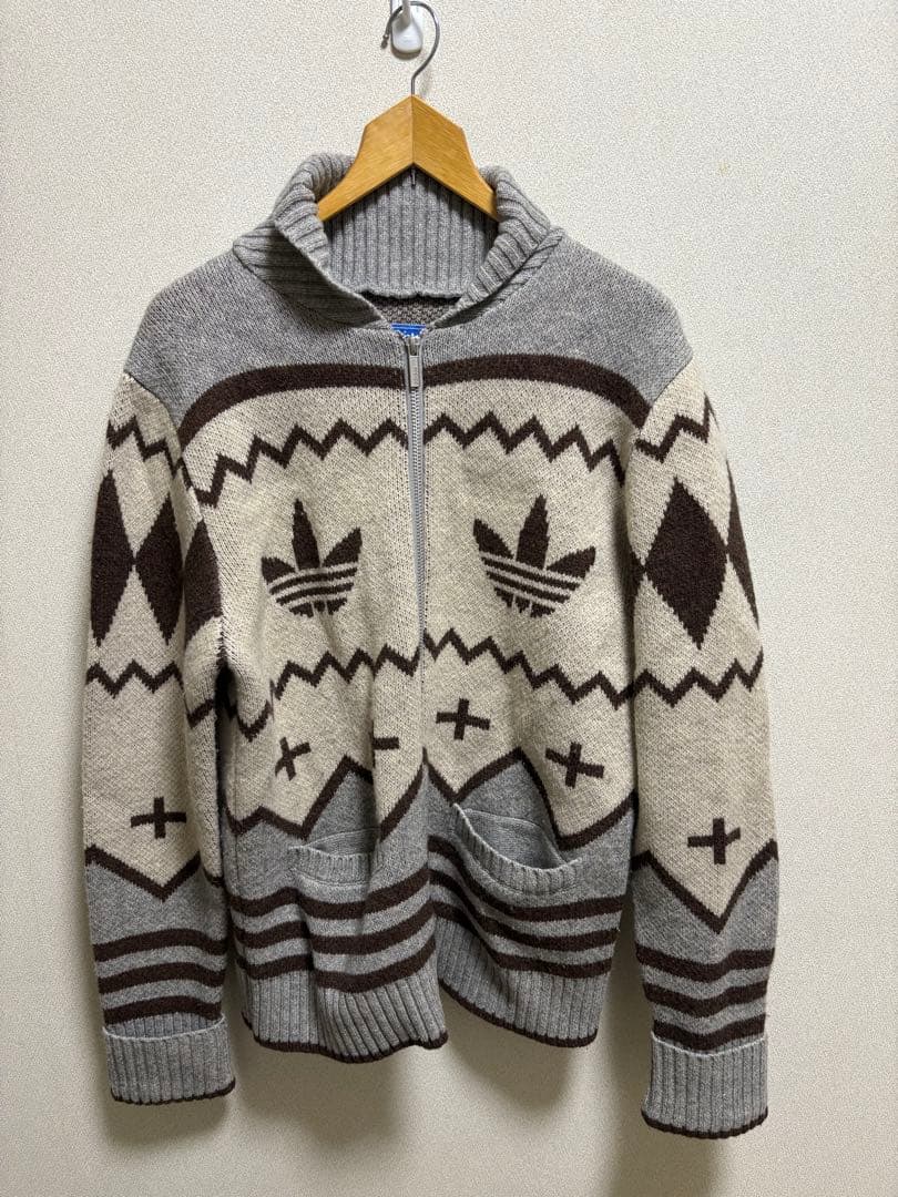 アディダスオリジナルス カウチン　ニット　ジャケット Mサイズ