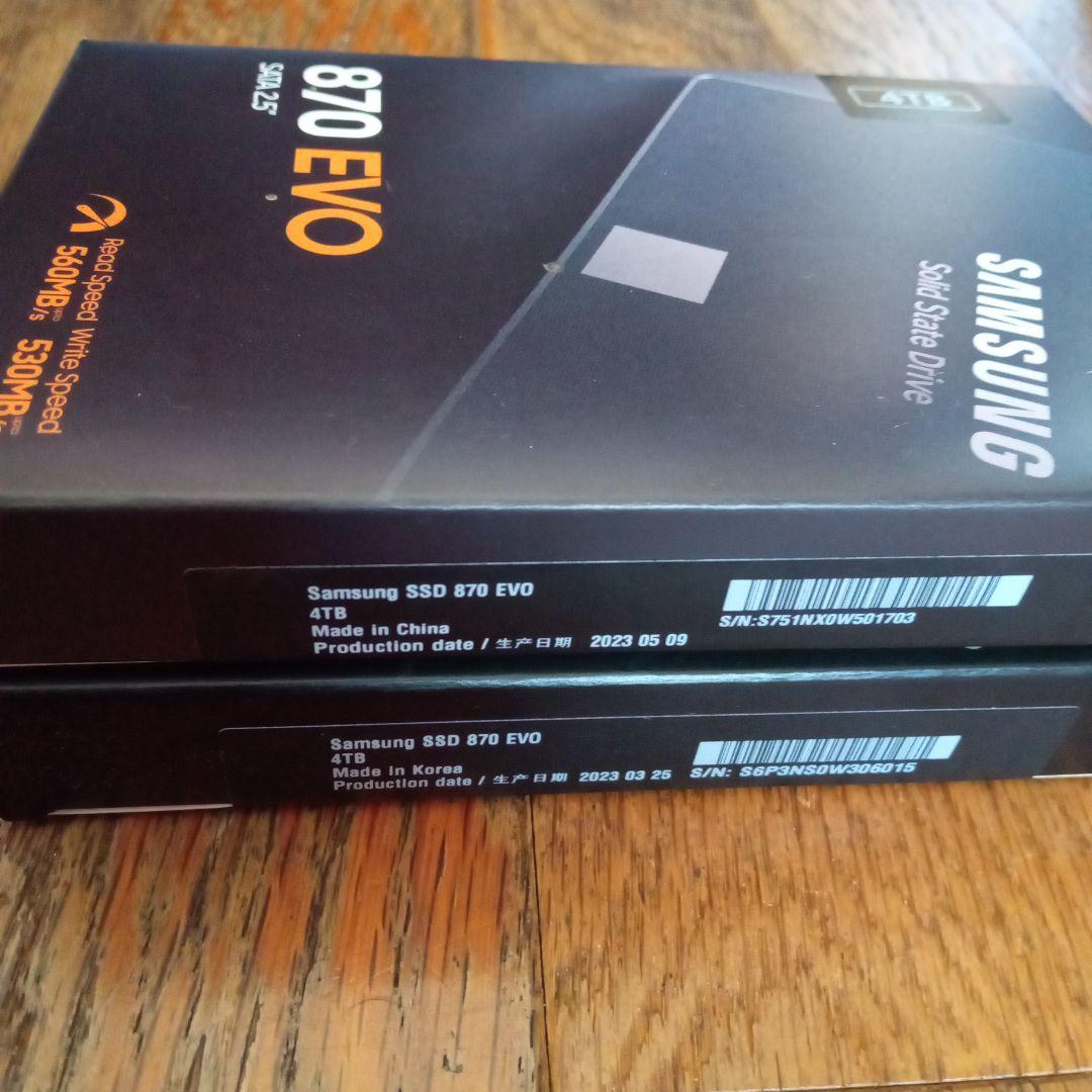 Samsung 870 EVO SSD 4TB 2本セット 未使用