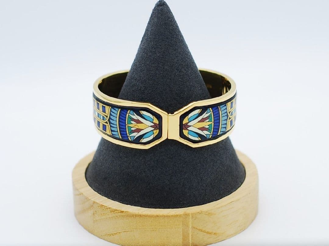 ヴィンテージMICHAELA FREY ミカエラフレイバングル七宝 ブレスレット